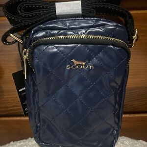 Scout Quilted Navy Crossbody Bag